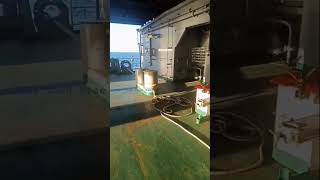 FREMANTLE TUG -PICKING UP TUG LINE-  TUG LINE SECURED and FAST.