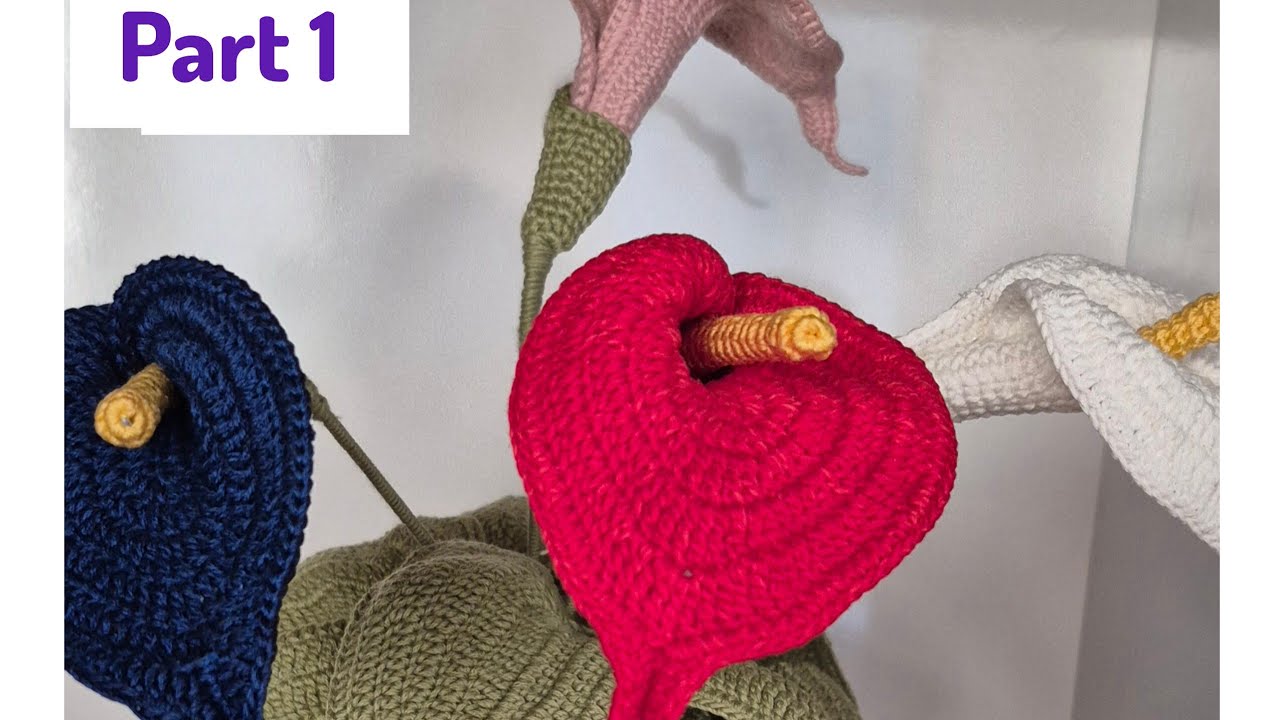 Yarn Calla Lily گل شیپوری بافتنی؛ ترکیب هنر و عشق وقتی کاموا گل می‌شود(قسمت اول)