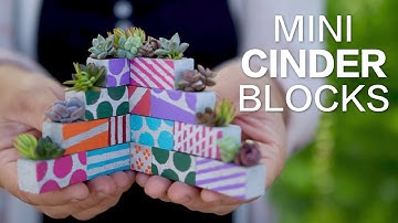 Mini Cinder Block Planter