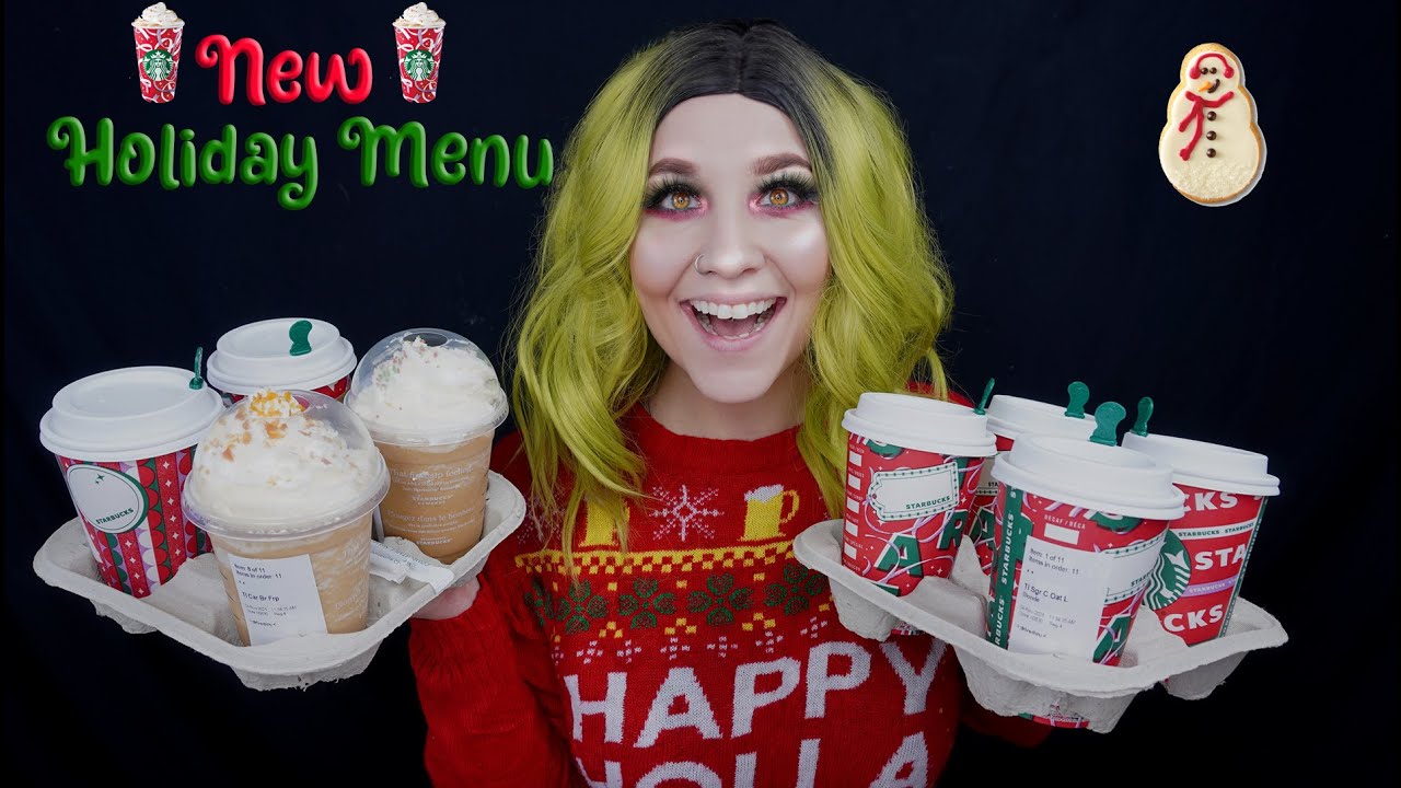 NEW Starbucks Holiday Menu | TRYING EVERY STARBUCKS HOLIDAY 2021 MENU ITEMS