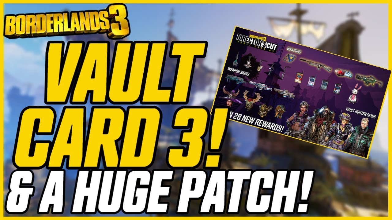 VAULT CARD 3 TODAY! + Huge Patch! // Borderlands 3 Wonderlands Themed Vault Card Reveal!