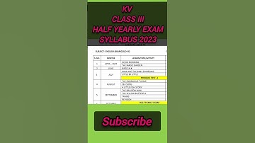half yearly exam syllabus class 3 English/kvs/2023 #kvs #class3 #english #kvsyllbus #cbse @KVS360