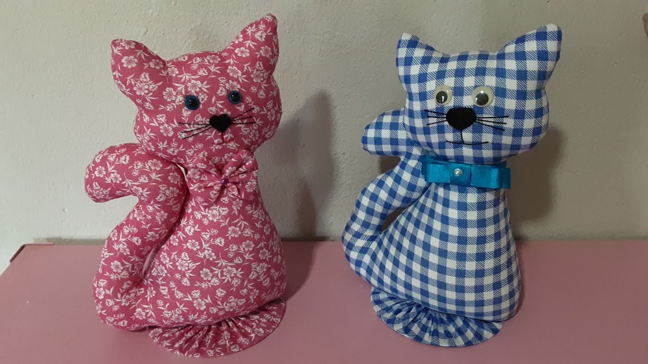 Por quanto vendo esse gatinho?+ MOLDE GRATIS+ MEU PRIMEIRO GATINHO PESO DE PORTA COSTURADO À MÃO