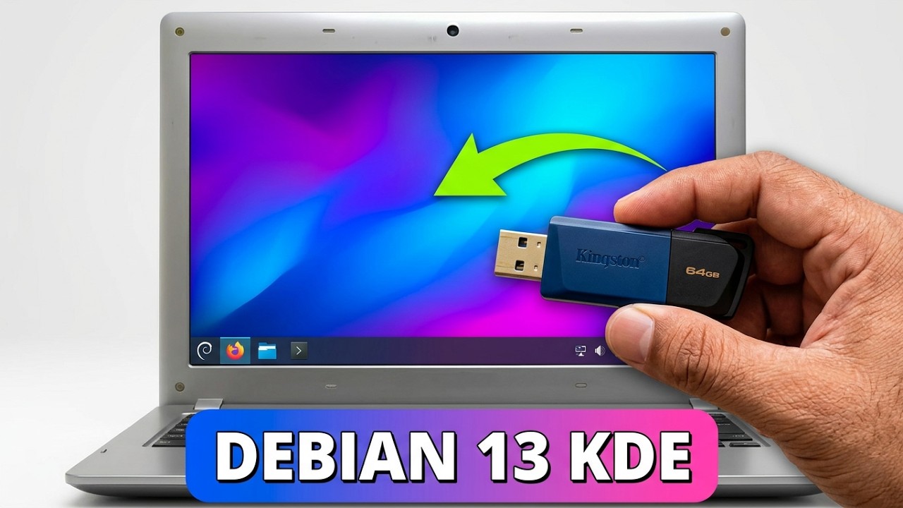Como Instalar o Debian 13 com KDE Plasma - YouTube