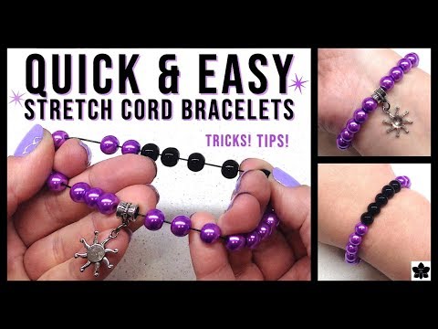 How to Make a DIY Beaded Stretch Cord Bracelet Tutorial 