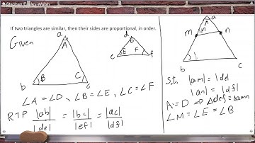 If two triangles are similar, then their sides are proportional, in order