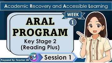 ARAL PROGRAM KEY STAGE 2 READING PLUS SESSION 1 WEEK 1