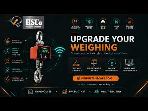 HSCO Bed Scale Demonstration | Digital Bed Weighing System 4 Connected crane scale weighing