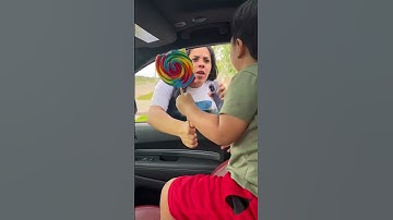 Thumbnail of Mom & dad steal sons giant lollipop😱 #shorts