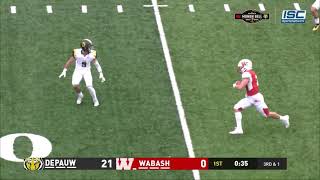 Liam Thompson's stiff-arm sparks a 21-point comeback, capped by Donovan Snyder in Wabash's Bell win!