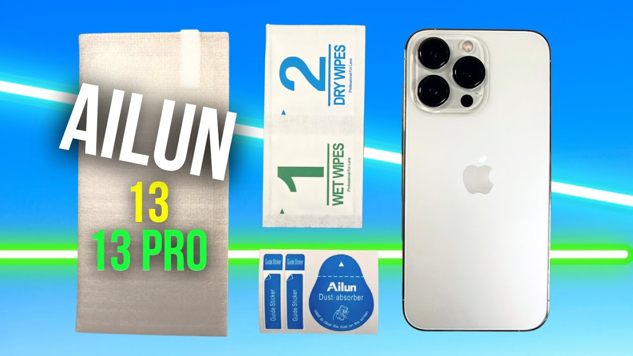 Установка закаленного стекла Ailun для iPhone 13 Pro | iPhone 13