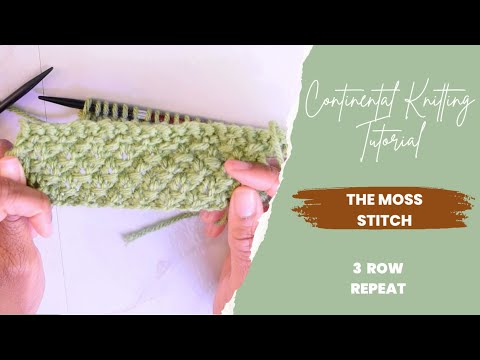 How to Knit the Moss Stitch Continental Style