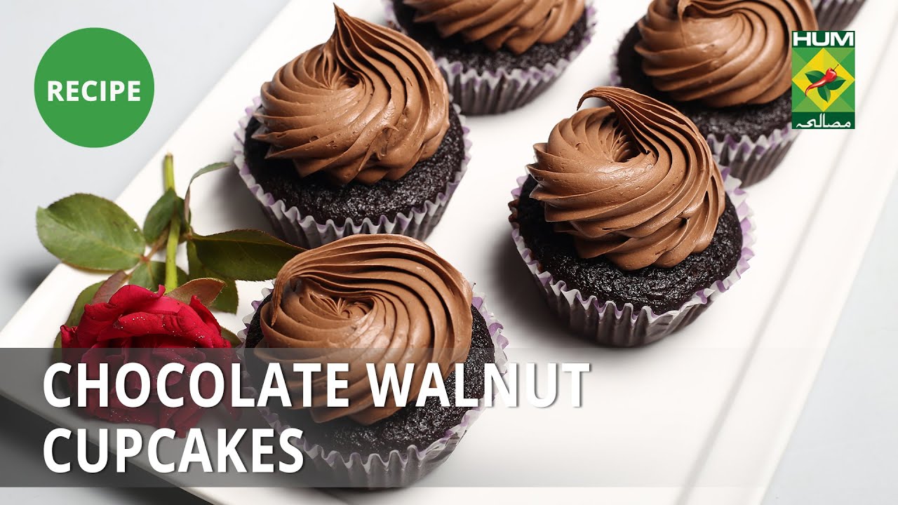 Chocolate Walnut Cupcakes Recipe | Masala Mornings | Masala TV | Shireen Anwar | Dessert