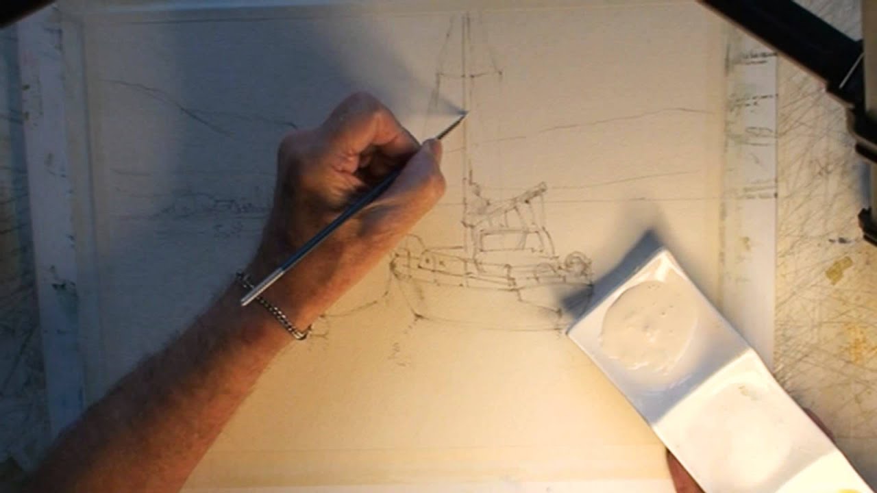 How to paint a sailboat part1 YouTube