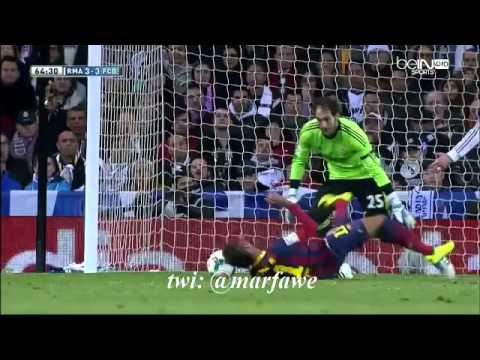 هدف برشلونة الثالث ميسي ضربه جزاء على ريال مدريد 23 3 2013