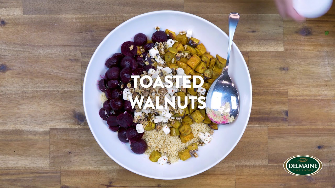 Beetroot Couscous, Kumara, Spinach and Feta Salad YouTube
