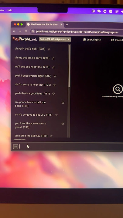 Play movie clips based on your input #movieclips #englishlearning #fun