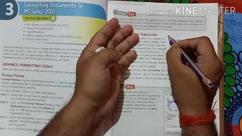 Computer! Class-5! Ch-3, Formatting Documents in MS Word 2010!