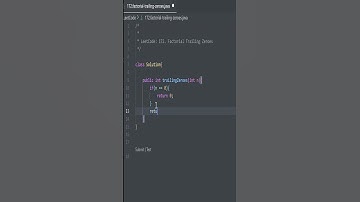 Factorial Trailing Zeroes | Microsoft Interview Question | LeetCode 172 #leetcode #dsa #interview