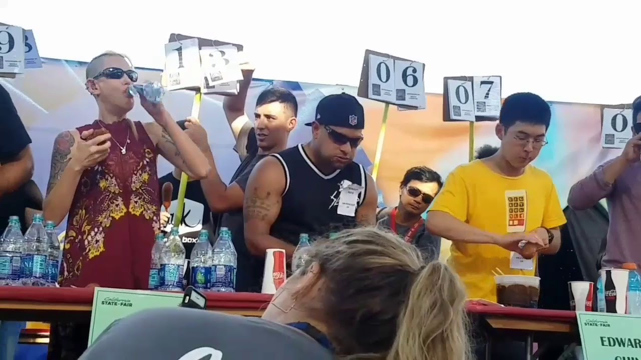 California State Fair Corn Dog Eating Contest 2018 YouTube