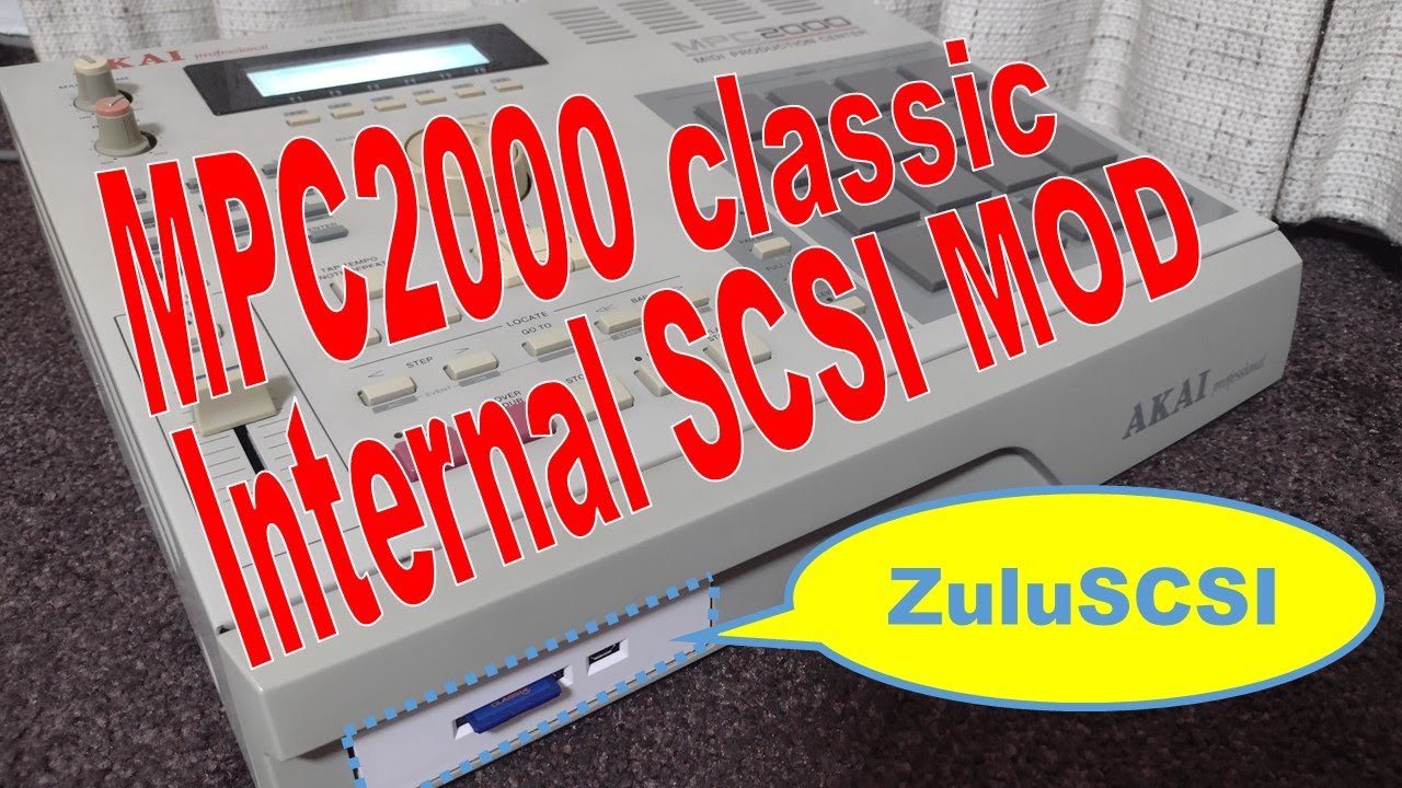 AKAI MPC2000 classic Internal SCSI MOD (ZuluSCSI SetUp) - YouTube