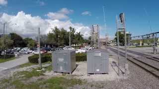 Raw footage drone test at the Hollywood Tri  Rail Station