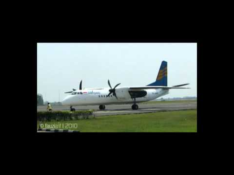 Merpati Nusantara MA-60 Start-up and Taxi Ahmad Yani International Airport - YouTube