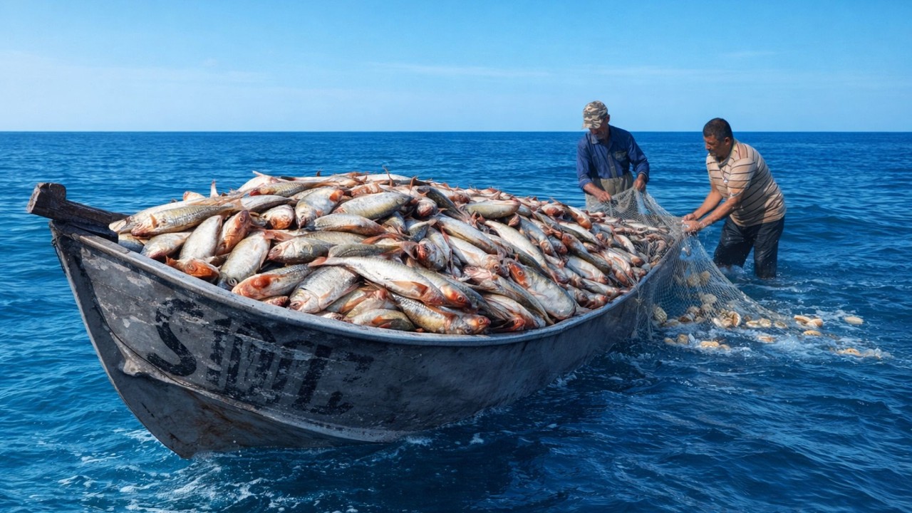 Один день рыбаков на Каспийском море – Часовое видео о рыбалке