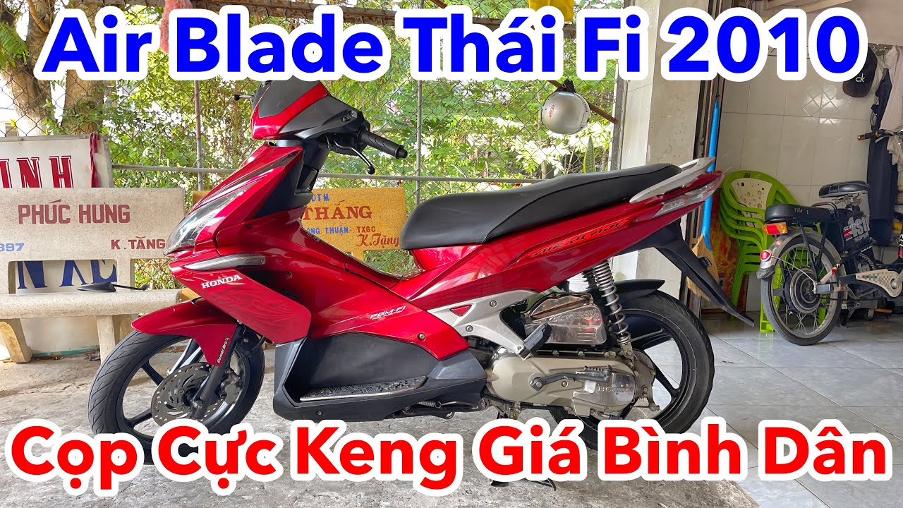 thai fi New 2022 Bán Xe Air Blade Thái Fi 2010 Đỏ Rin Cọp Cực Keng Giá Bình Dân - Xe Cũ Tiền Giang #2021