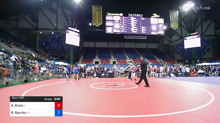 113 Lbs Quarterfinal - Anthony Ruzic, Illinois Vs Reid Spurley, Wisconsin A6ec