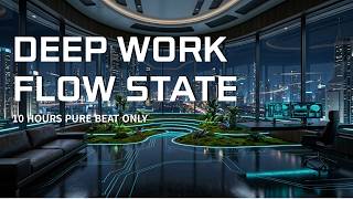 Deep Work & Flow State | Deep Hypnotic Techno Sub-Groove | 10 Hours Pure Beat Only [124 BPM]