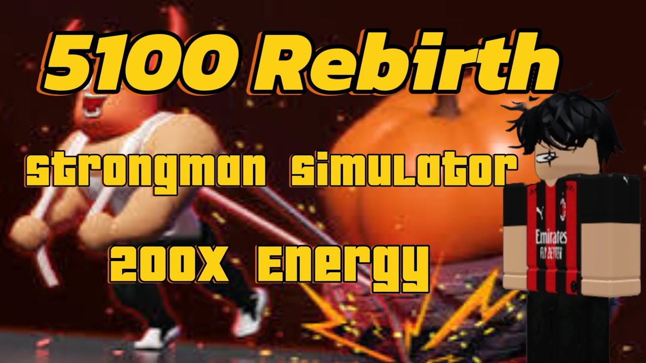 I just Reach 5100 rebirth in Strongman simulator roblox