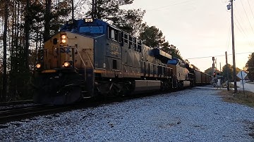CSXT 975 Leads CSX Train C320 Into Greenwood SC 