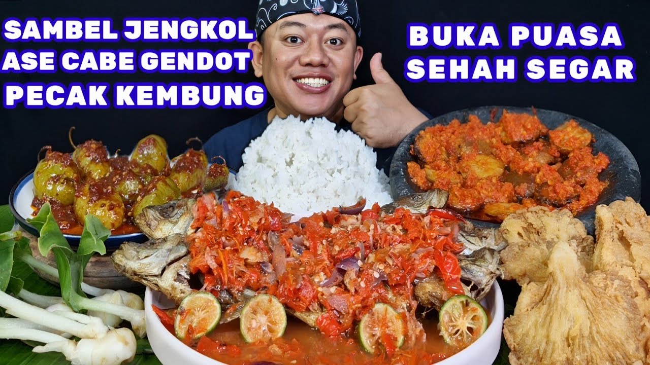 NGEUNAH PEDES SEGER⁉️ MAKAN PECAK IKAN KEMBUNG SAMBEL JENGKOL CABE GENDOT LALAPAN MENTAH 