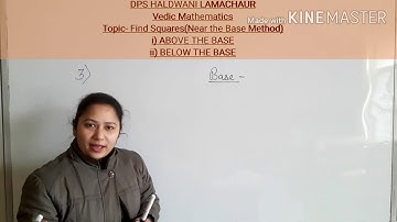 Class7th&8th#VedicMaths#Finding Squares with Near the Base Method(i)ABOVE THE BASE(ii)BELOW THE BASE
