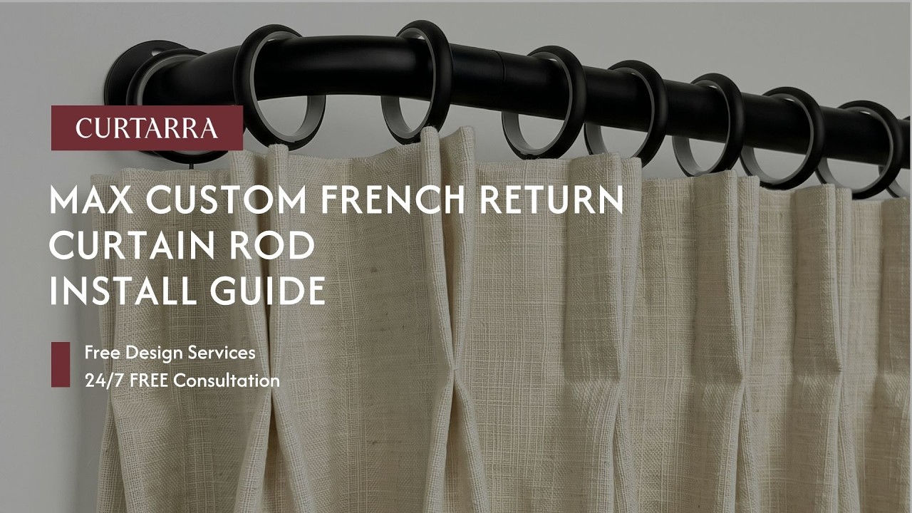 Self Return Rods How to Install Max Custom French Return Curtain Rod - YouTube