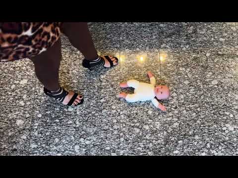 Baby Doll Walkover Crush Trample, Grind and Twist in Black Stiletto Heels #asmr #crush #crushing