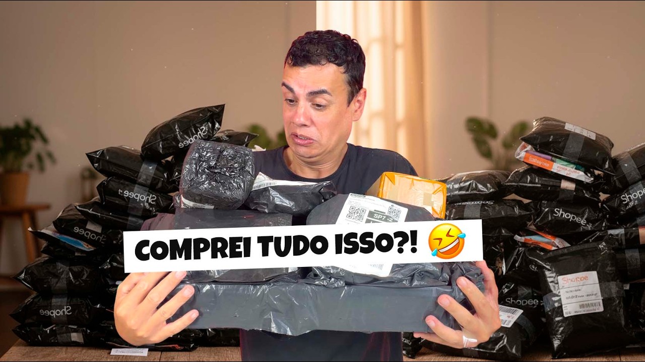 💥 Meus produtos da Shopee e teve um que quase... SOCORRO! 😂