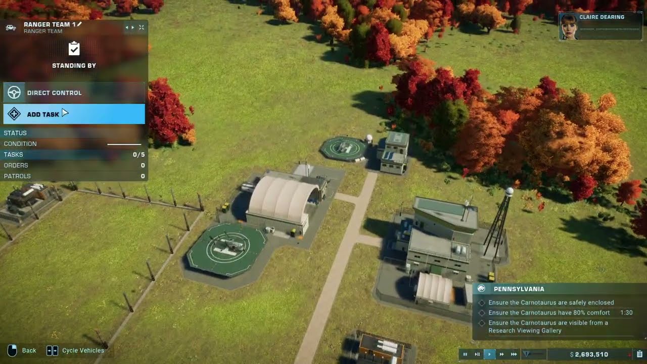 Jurassic World Evolution 2 – Пенсильвания | Сценарий игрового процесса, связанный с Департаментом...