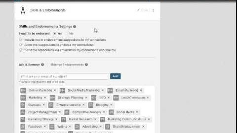 LinkedIn - How to Turn Off or Modify Endorsements