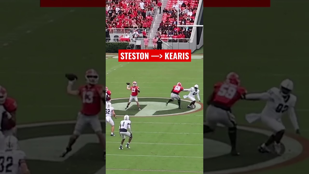 Georgia Bulldogs Stetson Bennett finds Kearis Jackson for 17 Yards 