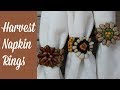 Harvest Napkin Rings for Thanksgiving or Sukkot