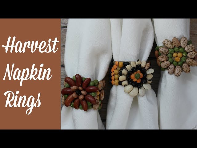 Harvest Napkin Rings for Thanksgiving or Sukkot 