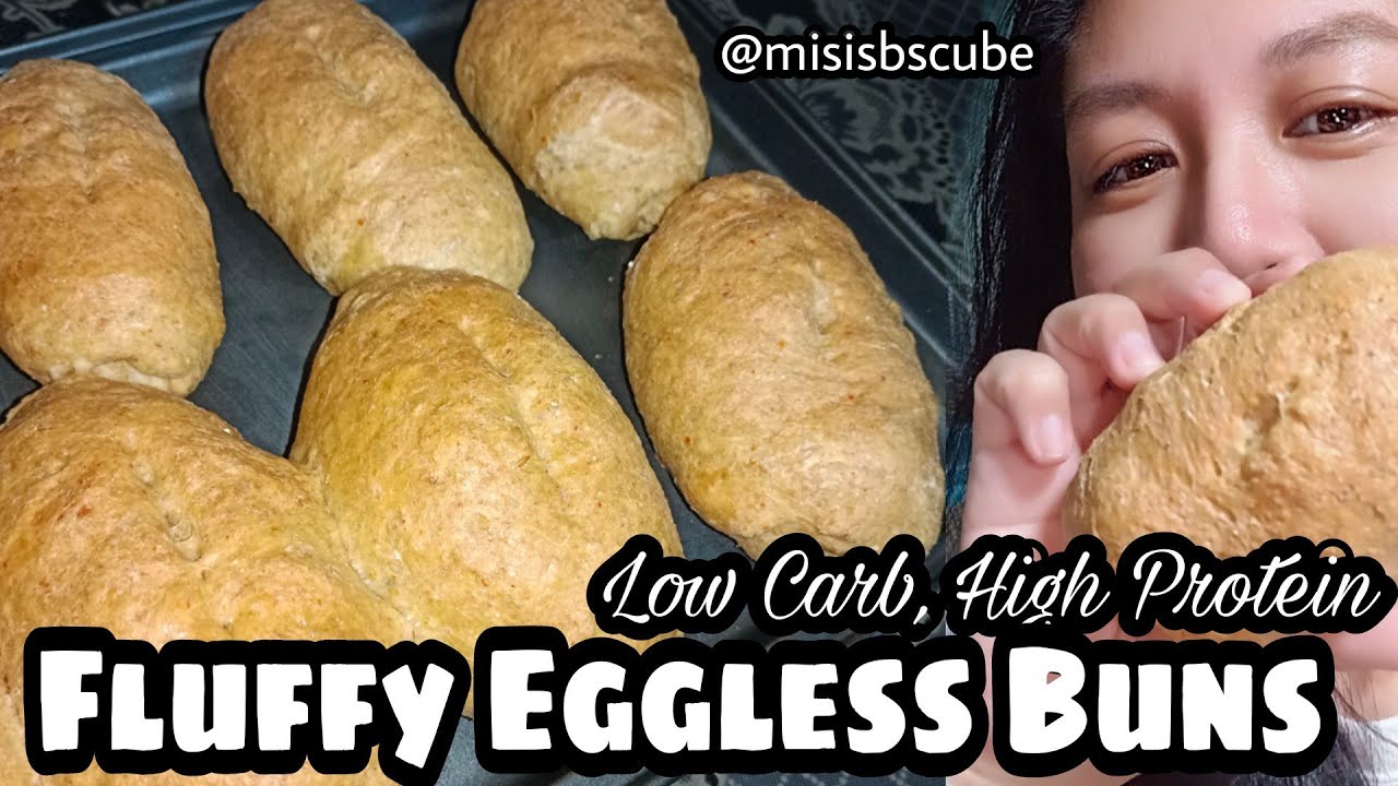 Eggless Buns Pandesal High Protein Low Carb/LC/Keto Easy Recipe - Misis B's Cube 🇵🇭