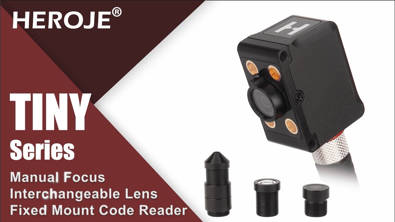 TINY Series | Powerful Compact Fixed Mount Code Reader| Manual Focus| Interchangeable Lens Design