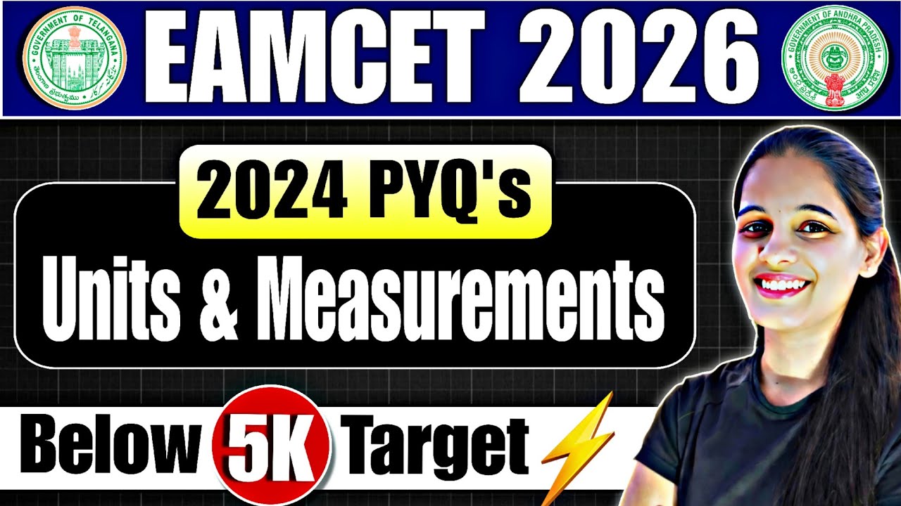 EAPCET 2026 🔥| Units and Measurements 2024 PYQ's| TS AP EAMCET| Physics Shortcuts 💥| EAMCET Physics