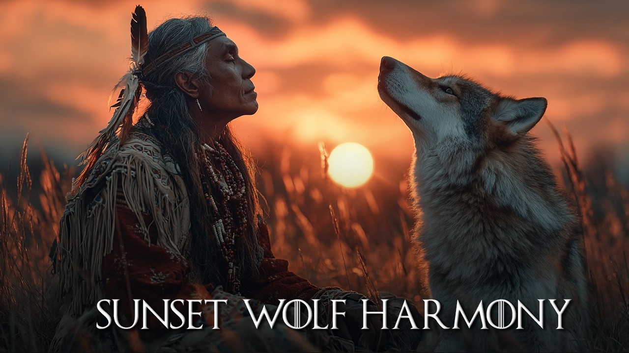 Sunset Wolf Harmony 🪶 Native American Flute Music for Deep Relaxation & Healing