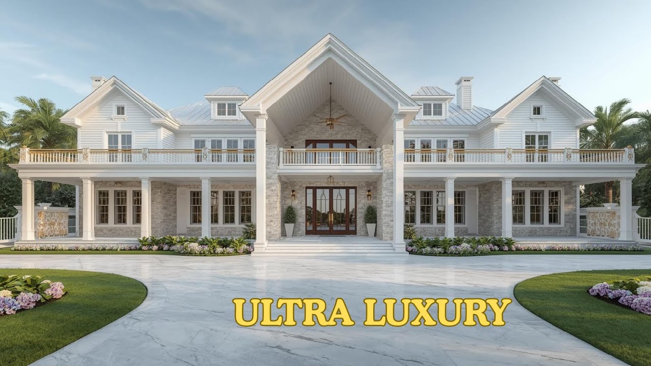 Inside the $100M White & Gold Modern Mansion | US Luxury Real Estate