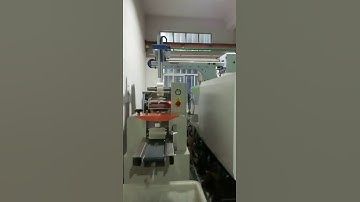 High Speed Robot for plastic knife, fork, spoon product with automatic packing system.