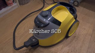 Quickly cleaning the dirtiest floor with Karcher steam cleaner